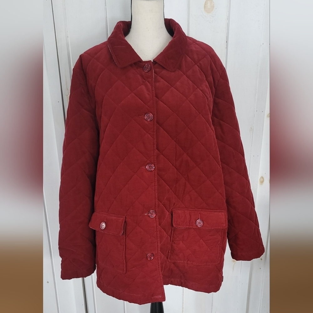 Quilted Lightly Insulated Button Down Barn Chore Jacket
